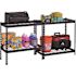Husky 4-Shelf Steel Heavy-Duty Garage Storage Shelving Unit In Black