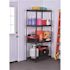 Husky 4-Shelf Steel Heavy-Duty Garage Storage Shelving Unit In Black