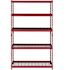 Husky 5-Shelf Steel Heavy-Duty Garage Storage Shelving Unit In Red