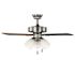 Seasons Ryedale 42" Brushed Nickel Indoor Ceiling Fan With Light and Reversible Dark Maple/Matte Black Blades (4-Blade)