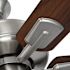 Seasons Sinclair 44" Brushed Nickel Indoor Ceiling Fan With Light and Reversible Walnut/Maple Blades (5-Blade)