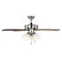 Seasons Sinclair 44" Brushed Nickel Indoor Ceiling Fan With Light and Reversible Walnut/Maple Blades (5-Blade)
