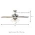 Seasons Sinclair 44" Brushed Nickel Indoor Ceiling Fan With Light and Reversible Walnut/Maple Blades (5-Blade)