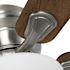 Seasons Callistoga 44" Brushed Nickel Indoor Ceiling Fan With Light and Reversible Dark Maple/Matte Black Blades (5-Blade)