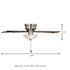 Seasons Callistoga 44" Brushed Nickel Indoor Ceiling Fan With Light and Reversible Dark Maple/Matte Black Blades (5-Blade)