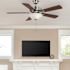 Seasons Tarisa 44" Brushed Nickel Indoor Ceiling Fan With Light and Reversible Maple/Walnut Blades (5-Blade)