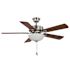 Seasons Tarisa 44" Brushed Nickel Indoor Ceiling Fan With Light and Reversible Maple/Walnut Blades (5-Blade)