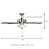 Seasons Tarisa 44" Brushed Nickel Indoor Ceiling Fan With Light and Reversible Maple/Walnut Blades (5-Blade)