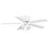 Seasons Montara 52" Matte White Indoor Ceiling Fan With Light and Reversible Natural Washed Oak/Matte White Blades (5-Blade)