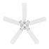 Seasons Montara 52" Matte White Indoor Ceiling Fan With Light and Reversible Natural Washed Oak/Matte White Blades (5-Blade)
