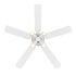 Seasons Montara 52" Matte White Indoor Ceiling Fan With Light and Reversible Natural Washed Oak/Matte White Blades (5-Blade)