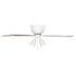 Seasons Montara 52" Matte White Indoor Ceiling Fan With Light and Reversible Natural Washed Oak/Matte White Blades (5-Blade)