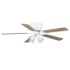Seasons Montara 52" Matte White Indoor Ceiling Fan With Light and Reversible Natural Washed Oak/Matte White Blades (5-Blade)