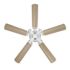 Seasons Montara 52" Matte White Indoor Ceiling Fan With Light and Reversible Natural Washed Oak/Matte White Blades (5-Blade)