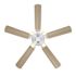 Seasons Montara 52" Matte White Indoor Ceiling Fan With Light and Reversible Natural Washed Oak/Matte White Blades (5-Blade)