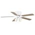 Seasons Montara 52" Matte White Indoor Ceiling Fan With Light and Reversible Natural Washed Oak/Matte White Blades (5-Blade)