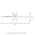 Seasons Montara 52" Matte White Indoor Ceiling Fan With Light and Reversible Natural Washed Oak/Matte White Blades (5-Blade)