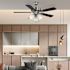 Seasons Torrena 42" Brushed Nickel Indoor Ceiling Fan With Light And Reversible Dark Maple / Matte Black (5-Blade)