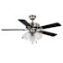 Seasons Torrena 42" Brushed Nickel Indoor Ceiling Fan With Light And Reversible Dark Maple / Matte Black (5-Blade)