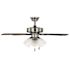 Seasons Torrena 42" Brushed Nickel Indoor Ceiling Fan With Light And Reversible Dark Maple / Matte Black (5-Blade)