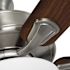 Seasons Bonita 52" Brushed Nickel Indoor Ceiling Fan With Light and Reversible Walnut/Maple Blades (5-Blade)