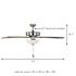 Seasons Bonita 52" Brushed Nickel Indoor Ceiling Fan With Light and Reversible Walnut/Maple Blades (5-Blade)