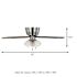 Seasons Millhaven 52" Brushed Nickel Indoor Ceiling Fan With Light And Reversible Seasoned Wood / Matte Black (5-Blade)