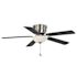 Seasons Torrance 52" Brushed Nickel Indoor Ceiling Fan With Light And Reversible Chestnut / Espresso (5-Blade)