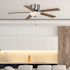 Seasons Torrance 52" Brushed Nickel Indoor Ceiling Fan With Light and Reversible Chestnut/Espresso Blades (5-Blade)