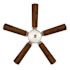 Seasons Rickshore 52" Brushed Nickel Indoor Ceiling Fan With Light and Reversible Walnut/Maple Blades (5-Blade)