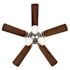 Seasons Pantona 42" Brushed Nickel Indoor Ceiling Fan With Light and Reversible Walnut/Natural Washed Oak Blades (5-Blade)