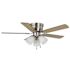 Seasons Pantona 42" Brushed Nickel Indoor Ceiling Fan With Light and Reversible Walnut/Natural Washed Oak Blades (5-Blade)