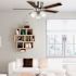 Seasons Pantona 42" Brushed Nickel Indoor Ceiling Fan With Light and Reversible Walnut/Natural Washed Oak Blades (5-Blade)