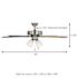 Seasons Camarillo 52" LED Ceiling Fan, Indoor, Brushed NICKEL