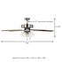 Seasons Coolidge 52" LED Ceiling Fan, Indoor, Brushed NICKEL
