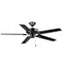 Seasons Markan 52" Matte Black Indoor/Outdoor Ceiling Fan With Matte Black/Pecan Heather Reversible Blades (5-Blade)