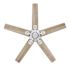 Seasons Markan 52" Matte White Indoor/Outdoor Ceiling Fan With Matte White/Natural Washed Oak Reversible Blades (5-Blade)