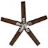 Seasons Markan 52" Brushed Nickel Indoor/Outdoor Ceiling Fan With Vintage Pewter Oak/Sable Oak Reversible Blades (5-Blade)