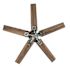 Seasons Markan 52" Brushed Nickel Indoor/Outdoor Ceiling Fan With Vintage Pewter Oak/Sable Oak Reversible Blades (5-Blade)