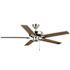 Seasons Markan 52" Brushed Nickel Indoor/Outdoor Ceiling Fan With Vintage Pewter Oak/Sable Oak Reversible Blades (5-Blade)