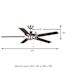 Seasons Markan 52" Brushed Nickel Indoor/Outdoor Ceiling Fan With Vintage Pewter Oak/Sable Oak Reversible Blades (5-Blade)