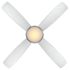Seasons Bexley 52" Brushed Nickel Indoor Ceiling Fan With Light and Reversible Deep Silver/White Oak Blades (4-Blade)