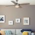 Seasons Bexley 52" Brushed Nickel Indoor Ceiling Fan With Light and Reversible Deep Silver/White Oak Blades (4-Blade)