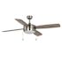 Seasons Bexley 52" Brushed Nickel Indoor Ceiling Fan With Light and Reversible Deep Silver/White Oak Blades (4-Blade)