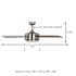 Seasons Bexley 52" Brushed Nickel Indoor Ceiling Fan With Light and Reversible Deep Silver/White Oak Blades (4-Blade)