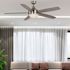Seasons Kuna 52" LED Ceiling Fan With Remote, Indoor, Brushed NICKEL