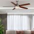 Seasons Kuna 52" LED Ceiling Fan With Remote, Indoor, Brushed NICKEL