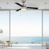 Seasons Jalisco 42" Brushed Nickel Indoor Ceiling Fan With Light and Reversible Matte Black/Deep Silver Blades (3-Blade)