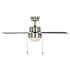 Seasons Jalisco 42" Brushed Nickel Indoor Ceiling Fan With Light and Reversible Matte Black/Deep Silver Blades (3-Blade)
