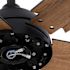 Seasons Willard 52" Matte Black Indoor/Outdoor Ceiling Fan With Light and Reversible Matte Black/Brown Oak Blades (5-Blade)